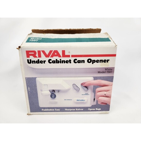 Vintage Rival Under Cabinet Can‎ Opener 7507 Knife Sharpener RV Travel Mountable - Picture 1 of 16